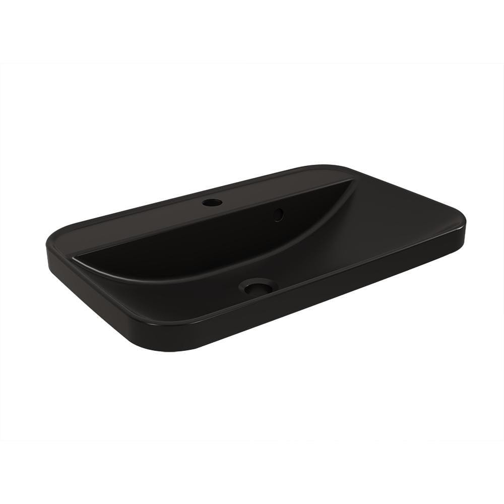 Imex Wall Mounted Vanity Unit Imex Arco Wall Hung 800mm Single Drawer Vanity Unit with Worktop and Inset Basin