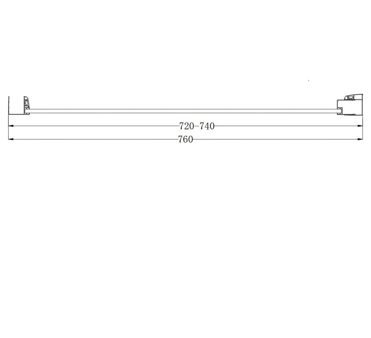 Eastbrook Side Panel Eastbrook Corniche 2000 8mm Side Panel for Hinged Doors
