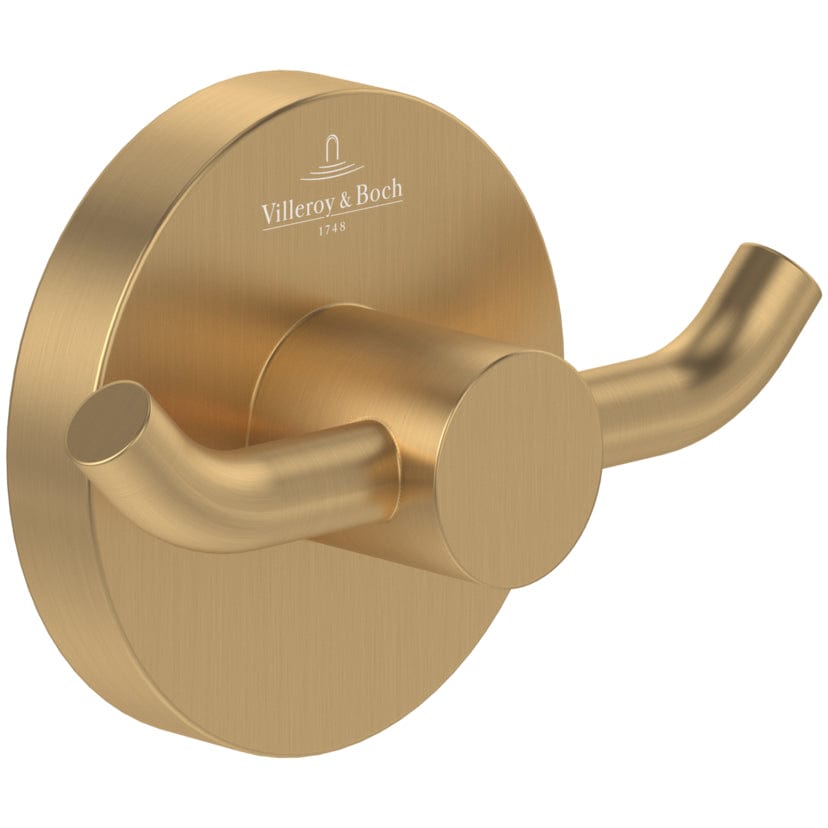Villeroy & Boch Robe Hook Brushed Gold Villeroy & Boch Elements - Tender Double Robe Hook