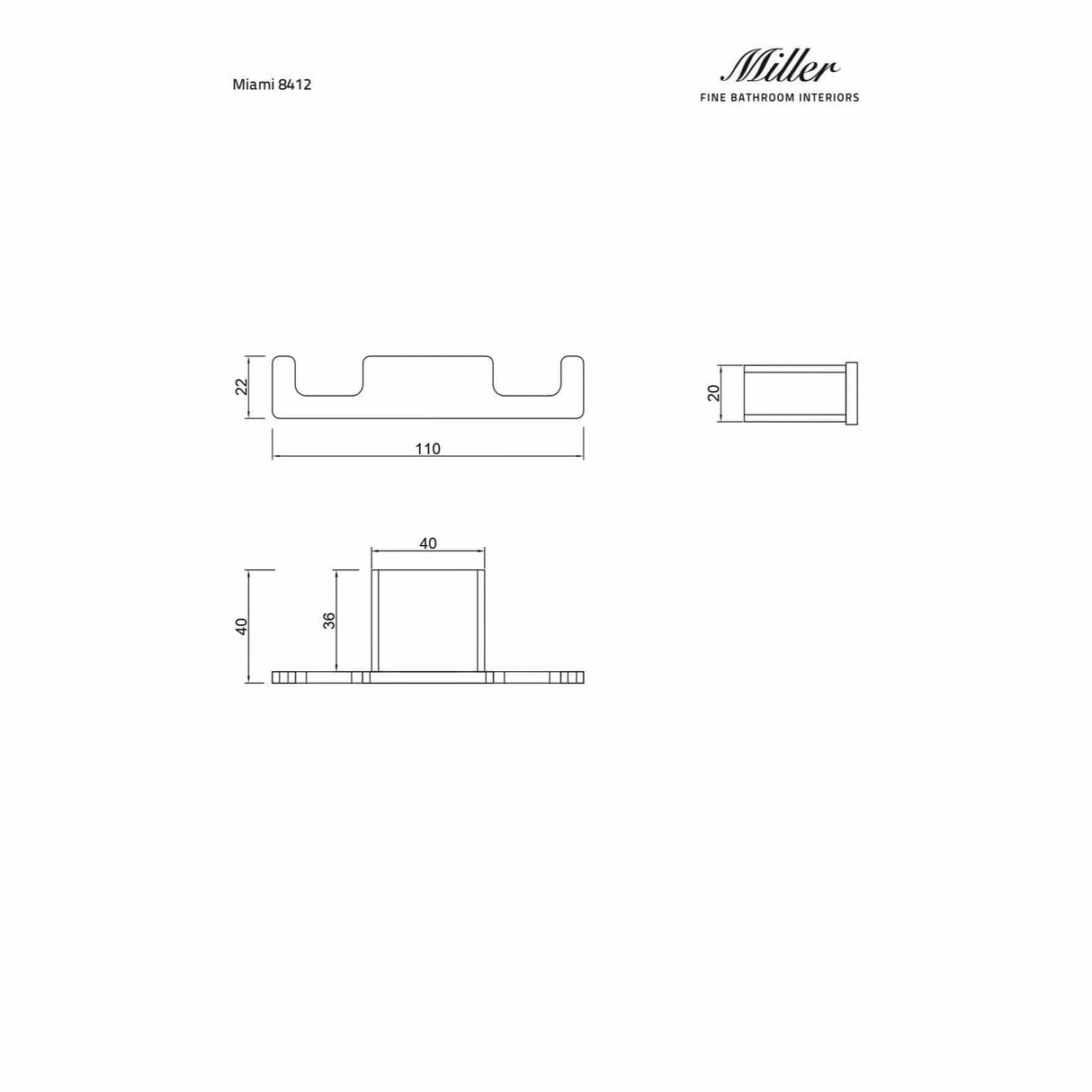 Miller Robe Hook Miller Miami Double Robe Hook