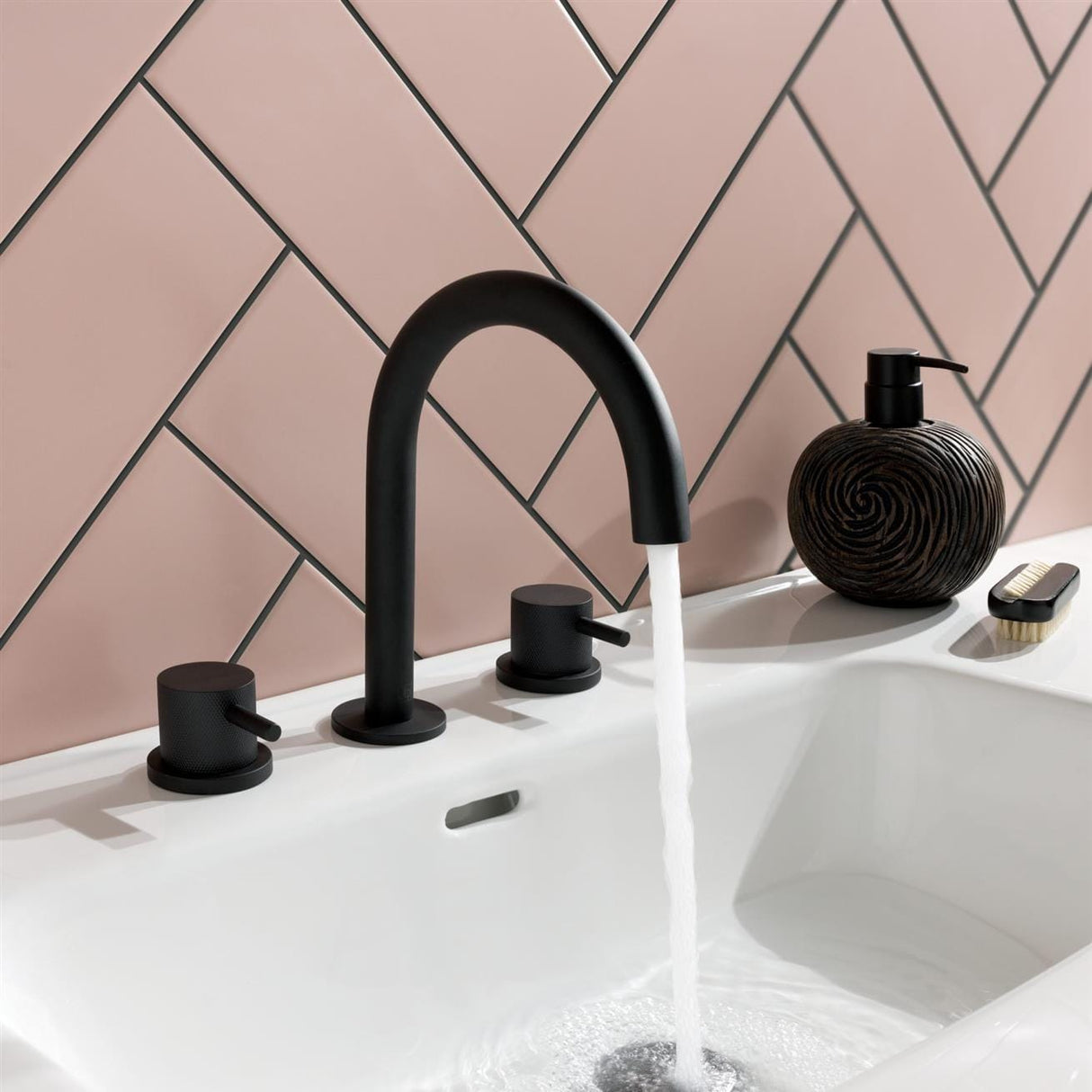 JTP 3 Tap Hole Basin Set JTP VOS 3 Hole Deck Mounted Basin Mixer Tap