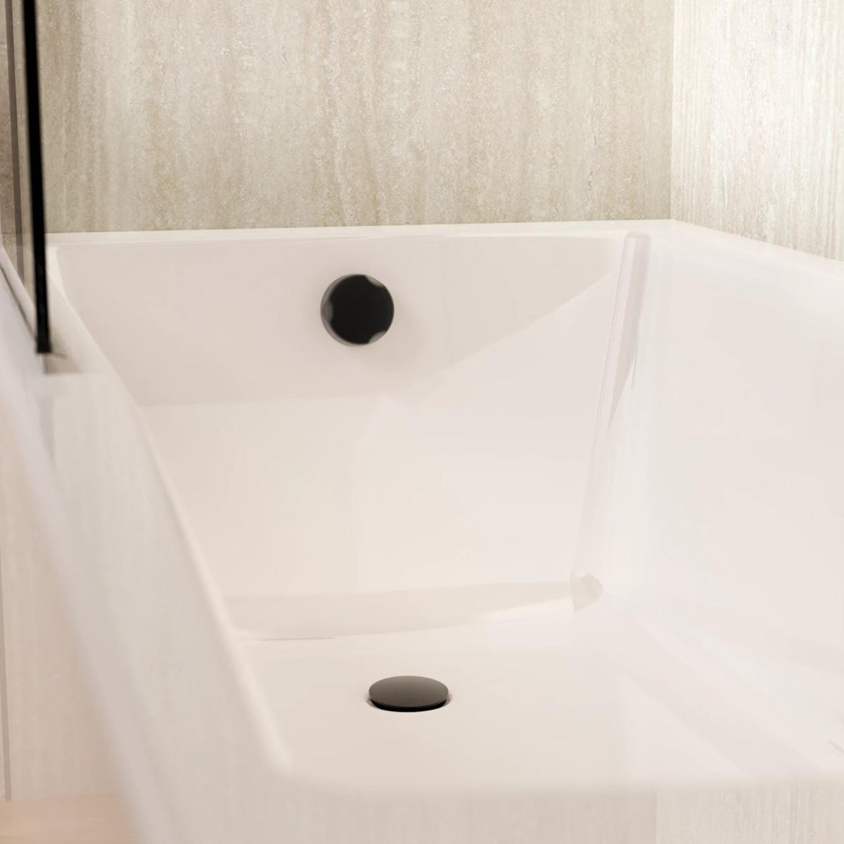Crosswater Bath Waste Matt Black Crosswater Extended Pop-Up Bath Waste and Overflow
