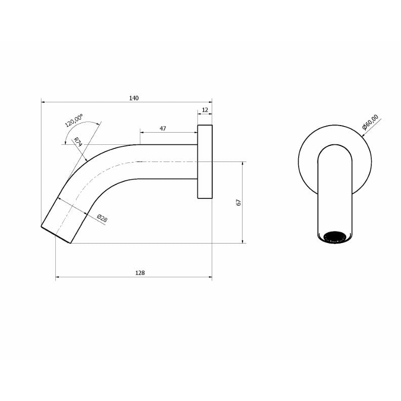 Crosswater Infrared Tap Crosswater MPRO Sensor Basin Deck Mounted 135mm Spout