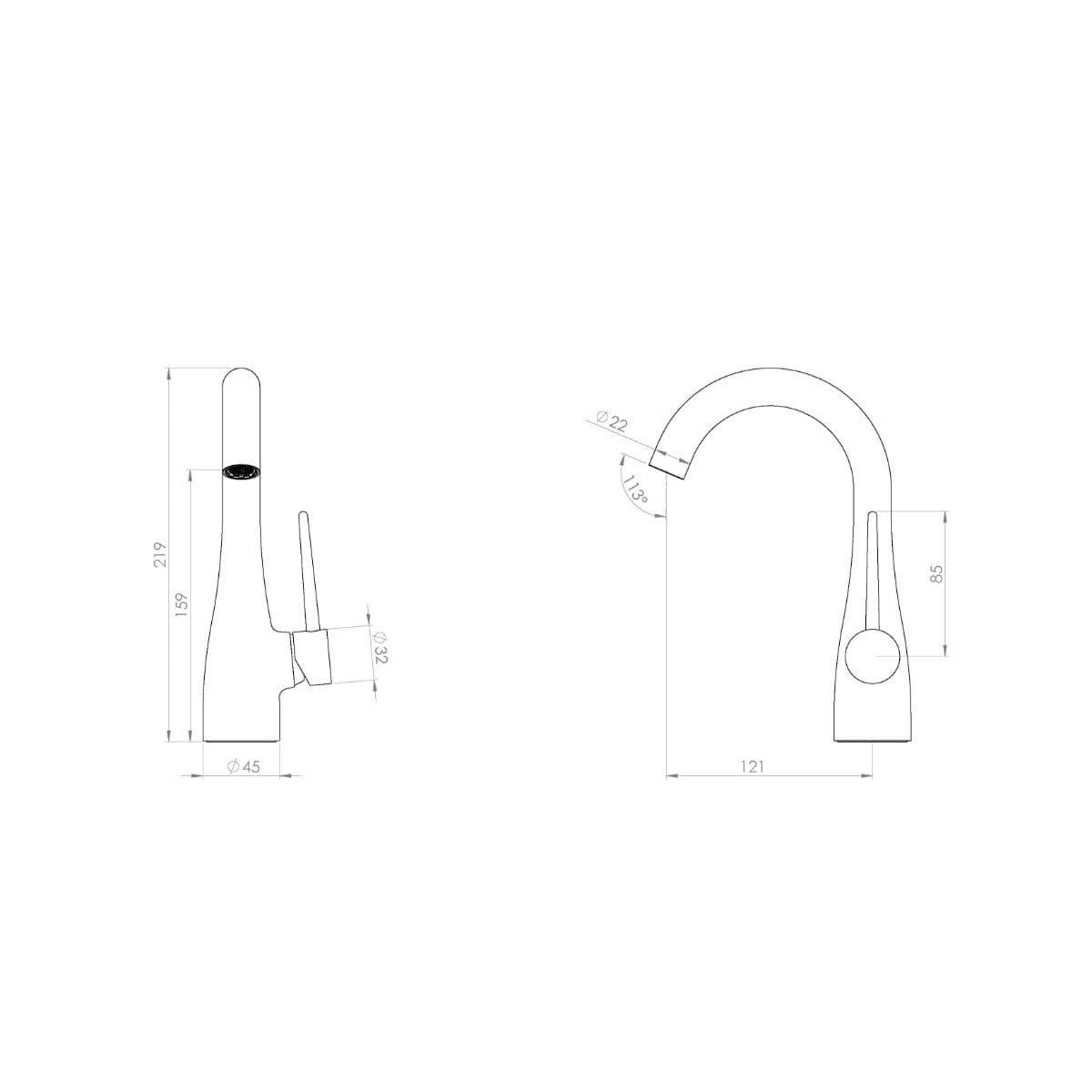 Saneux Mono Basin Tap Saneux Eden Basin Mixer Tap