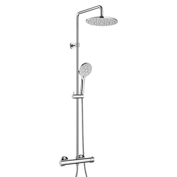 Flova Exposed Shower Set Flova Smart Exposed Thermostatic Shower Valve Set with 225mm Rainshower Head and 5-function Handset