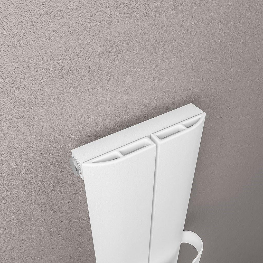 Eastbrook Panel Radiator Eastbrook Berlini Straight Vertical Aluminium Radiator in Matt White
