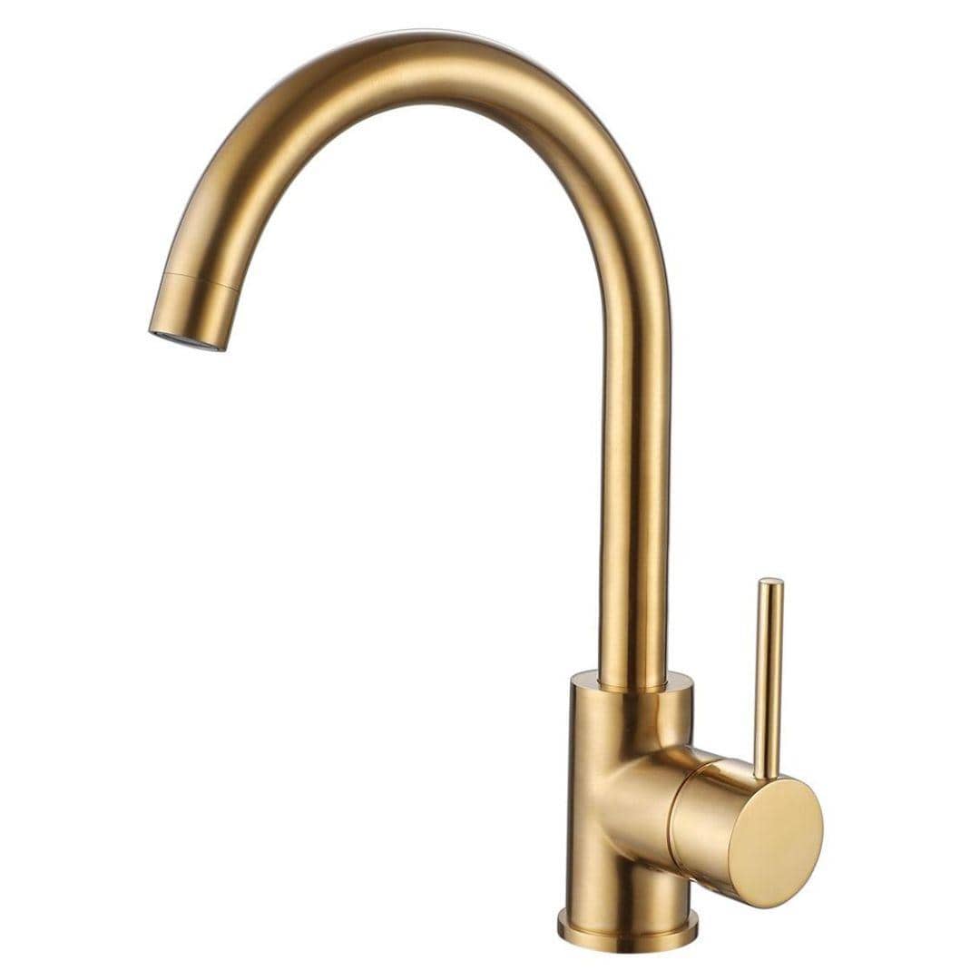 Aquarius Kitchen Tap Brushed Brass Aquarius TrueCook - Series 92 - Single Lever Kitchen Mixer Tap