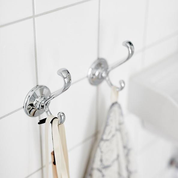 Miller Robe Hook Miller Stockholm Double Robe Hook in Chrome