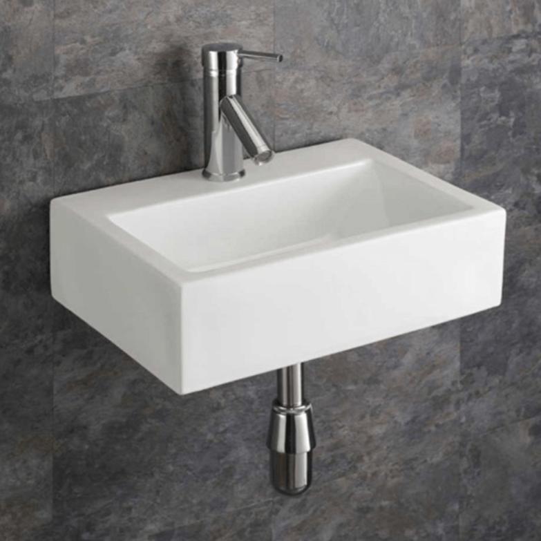 Crosswater Countertop Basin Crosswater Gerona Counterop/Wall Mounted Basin 425mm with 1 Tap Hole