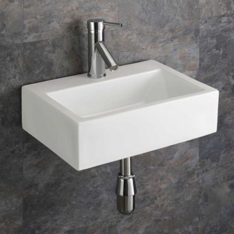 Crosswater Gerona 425mm Counterop or Wall Mounted Basin with 1 Tap Hole