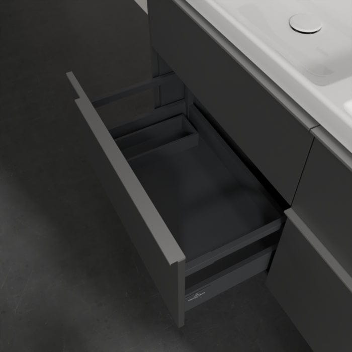 Villeroy & Boch Wall Mounted Vanity Unit Villeroy & Boch Subway 3.0 Wall Hung 1200mm Four Drawer Double Vanity Unit with Basin