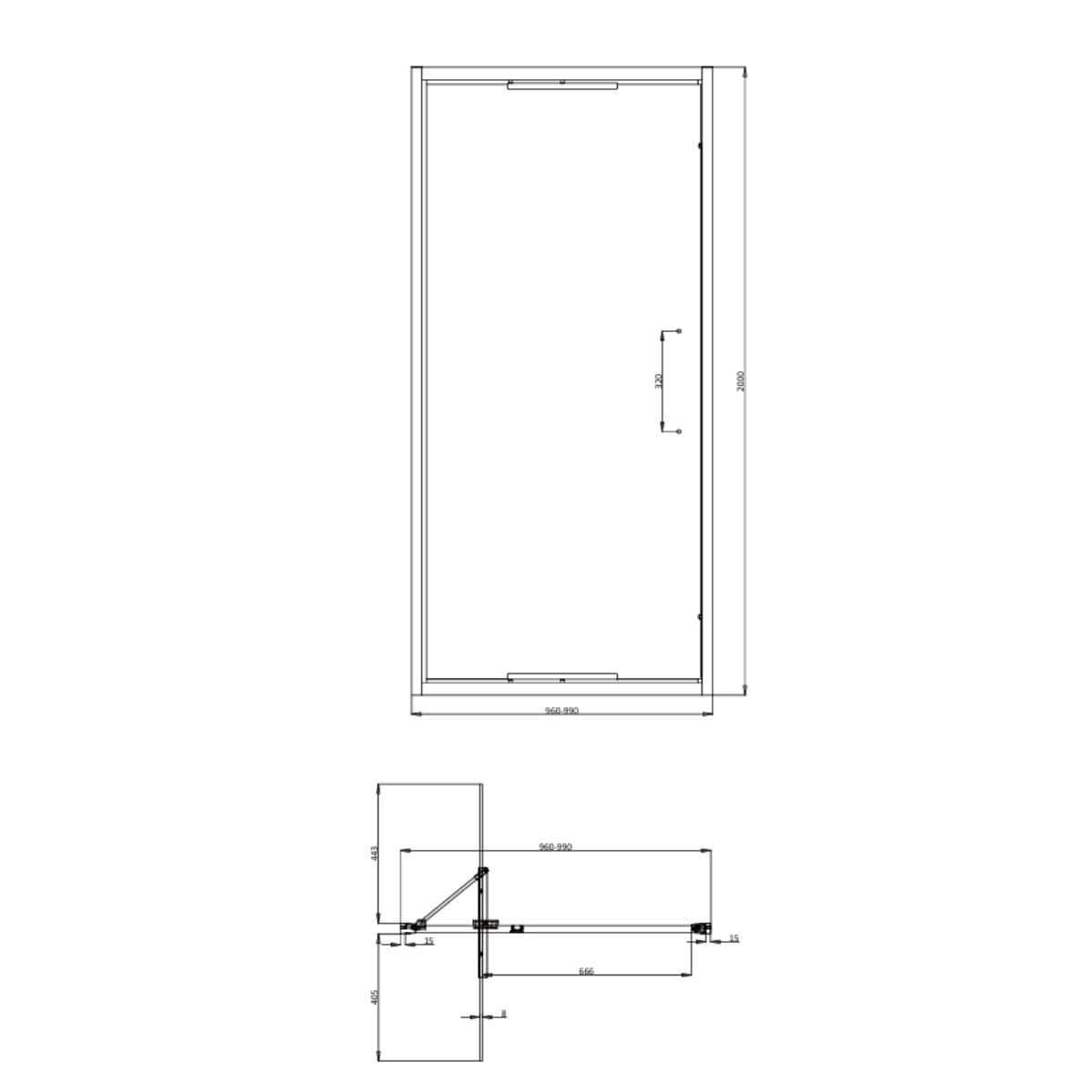 Crosswater Infold Shower Door Crosswater Asura 8mm Infold Shower Door