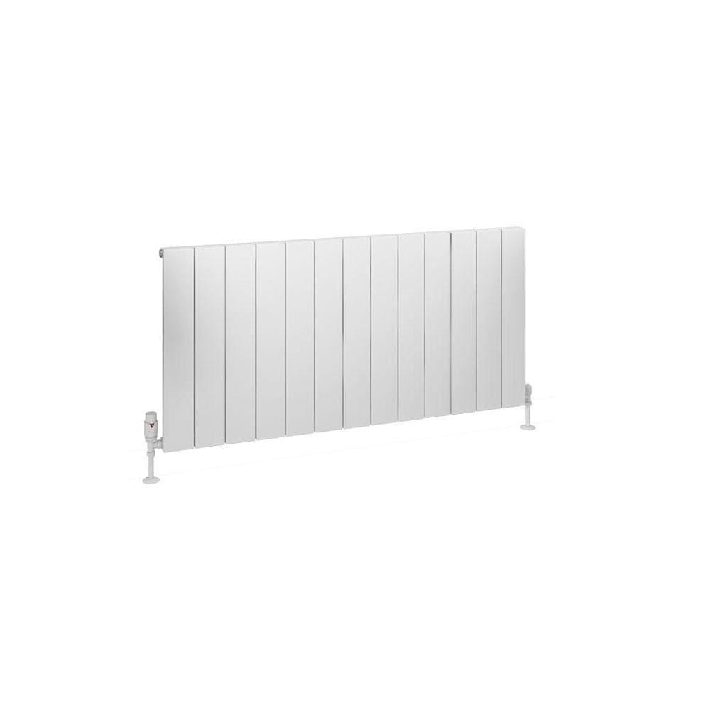 Eastbrook Panel Radiator Eastbrook Charlton Horizontal Aluminium Designer Radiator in Matt White