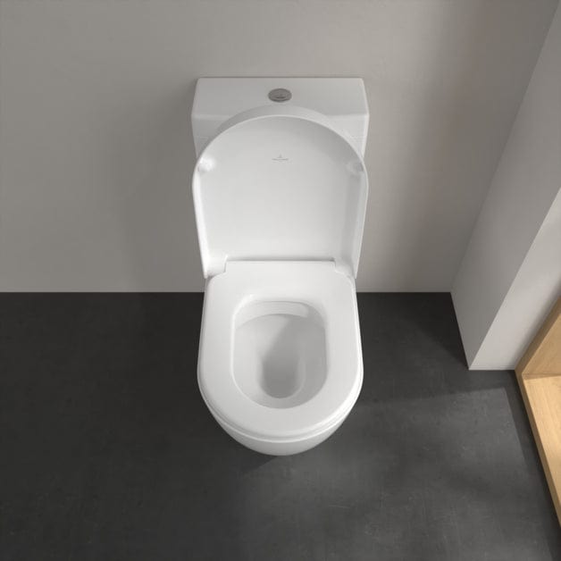 Villeroy and Boch Close Coupled Toilet Villeroy & Boch Subway 2.0 Close Coupled Toilet and Soft Close Seat in White Alpin