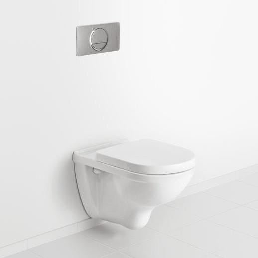 Villeroy & Boch Wall Hung Toilet Villeroy & Boch O.novo Wall Hung Rimless DirectFlush Toilet with Soft Close Seat