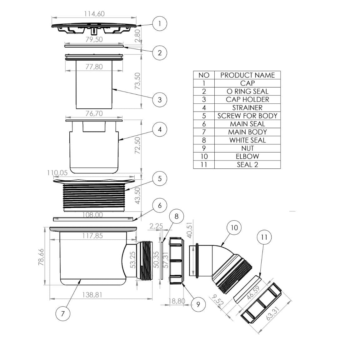 Eastbrook Eastbrook Volente 90mm Fast Flow Waste