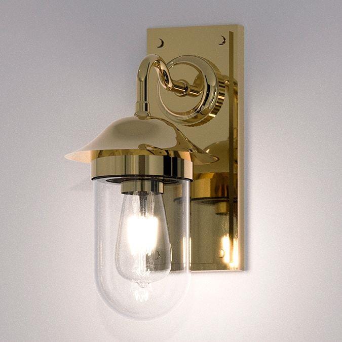 Burlington Bathroom Lighting Gold - Clear Glass Burlington Guild Wall Light