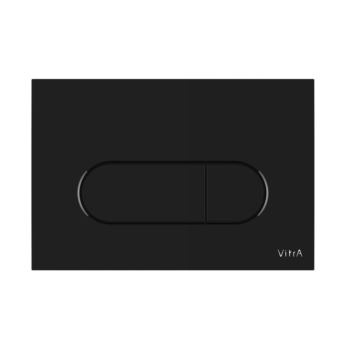 Vitra Flush Plate Gloss Black VitrA Loop Round Mechanical Flush Plate