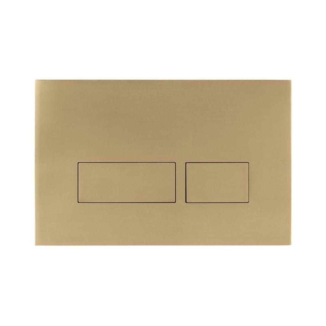 Aquarius Flush Plate Brushed Brass Aquarius Drake Rectangular Flush Plate