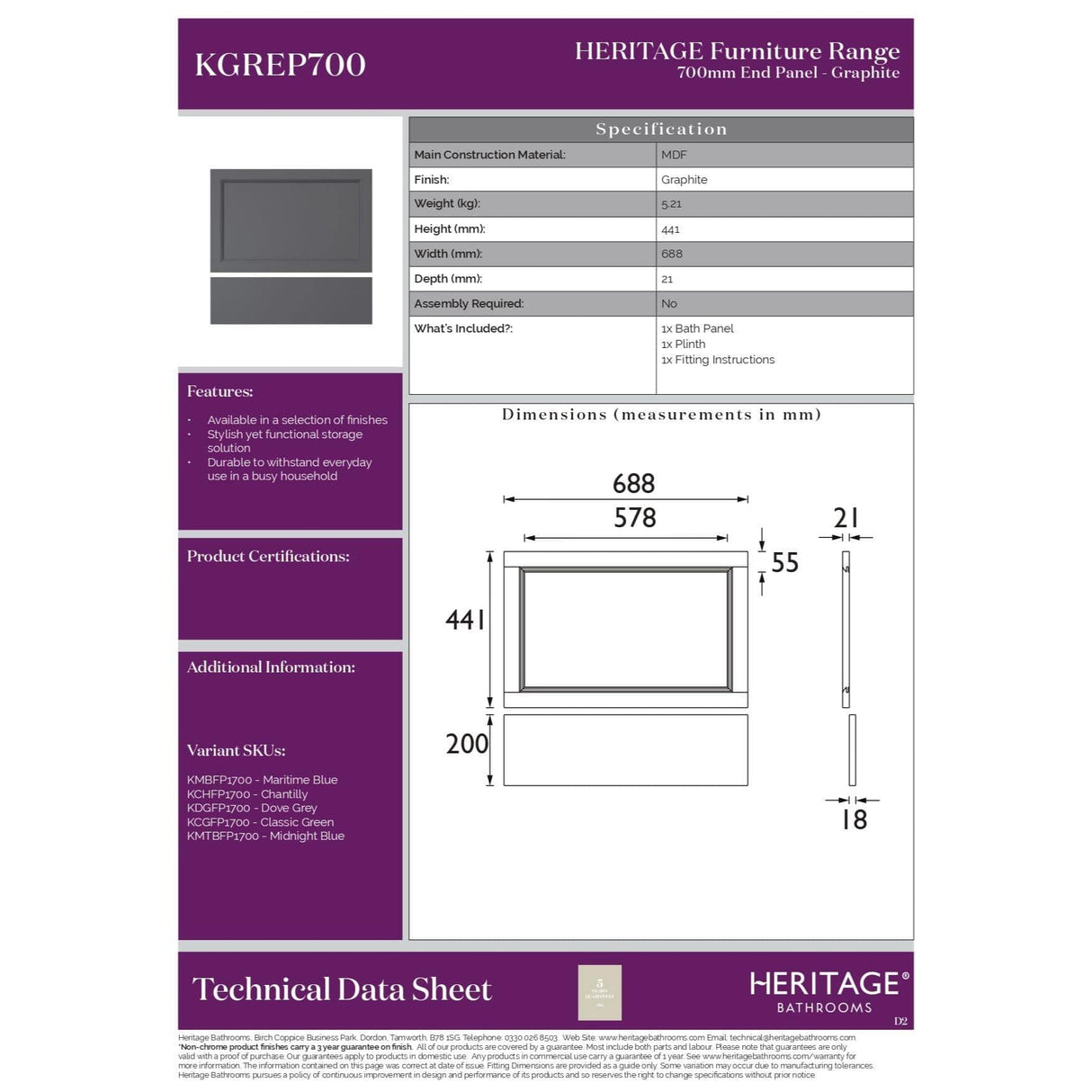 Heritage Bath Panel Heritage Bath End Panel