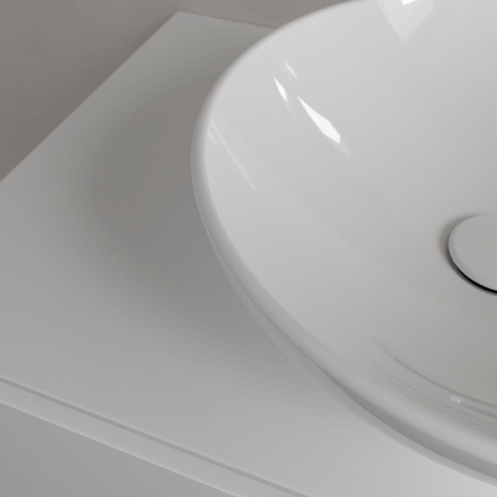 Villeroy & Boch Countertop Basin Villeroy & Boch Loop & Friends Round Countertop Basin in White Alpin