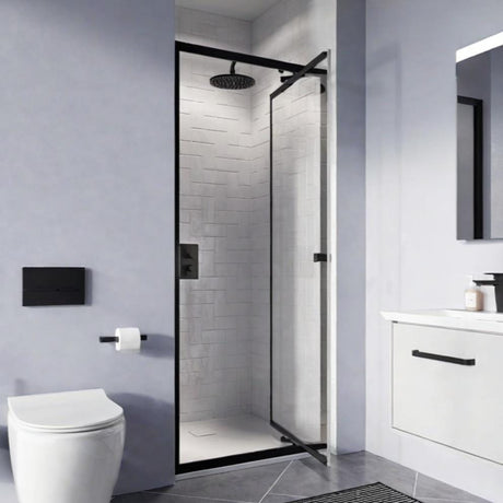 Crosswater In-Fold Shower Door Matt Black / 900mm Crosswater Clear 6 Infold Shower Door