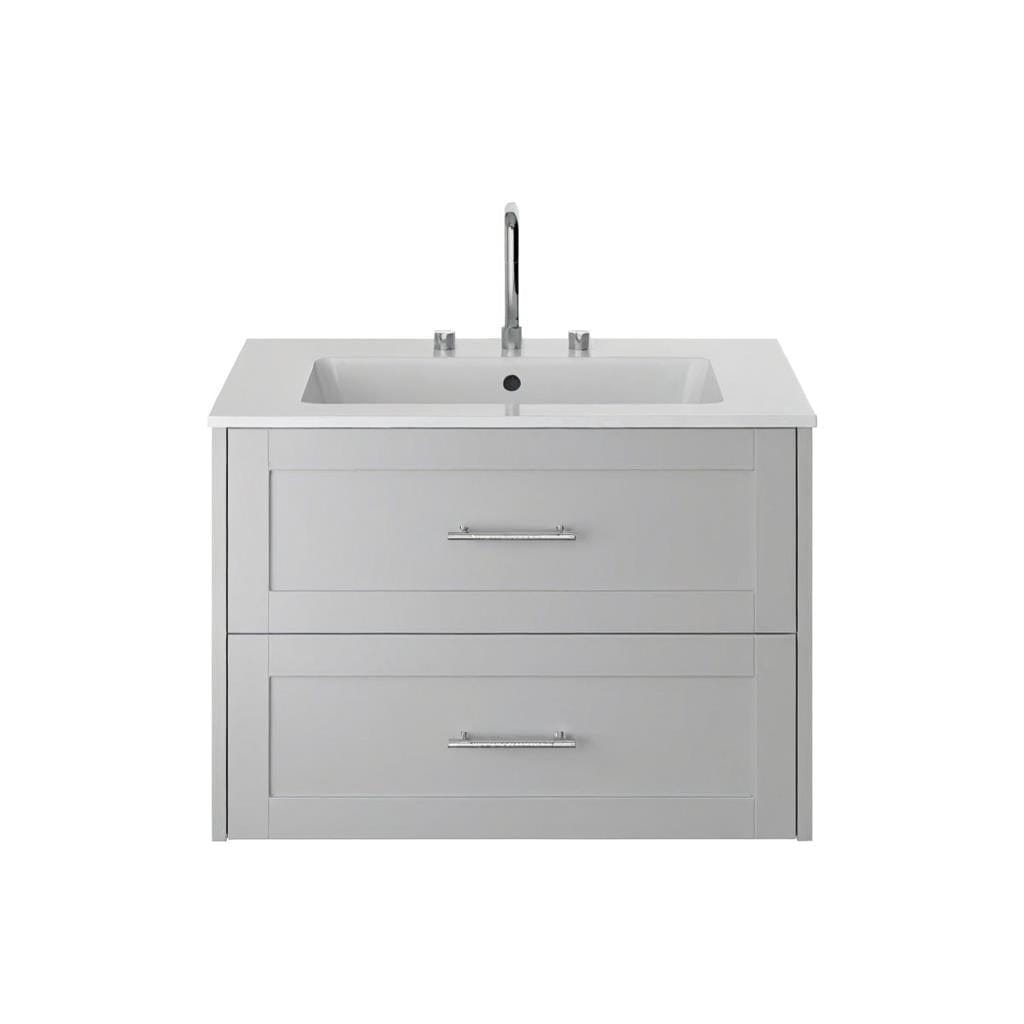 Heritage Wall Mounted Vanity Unit Dove Grey / 3 Heritage Lynton 800mm Wall Mounted Vanity Unit with Basin
