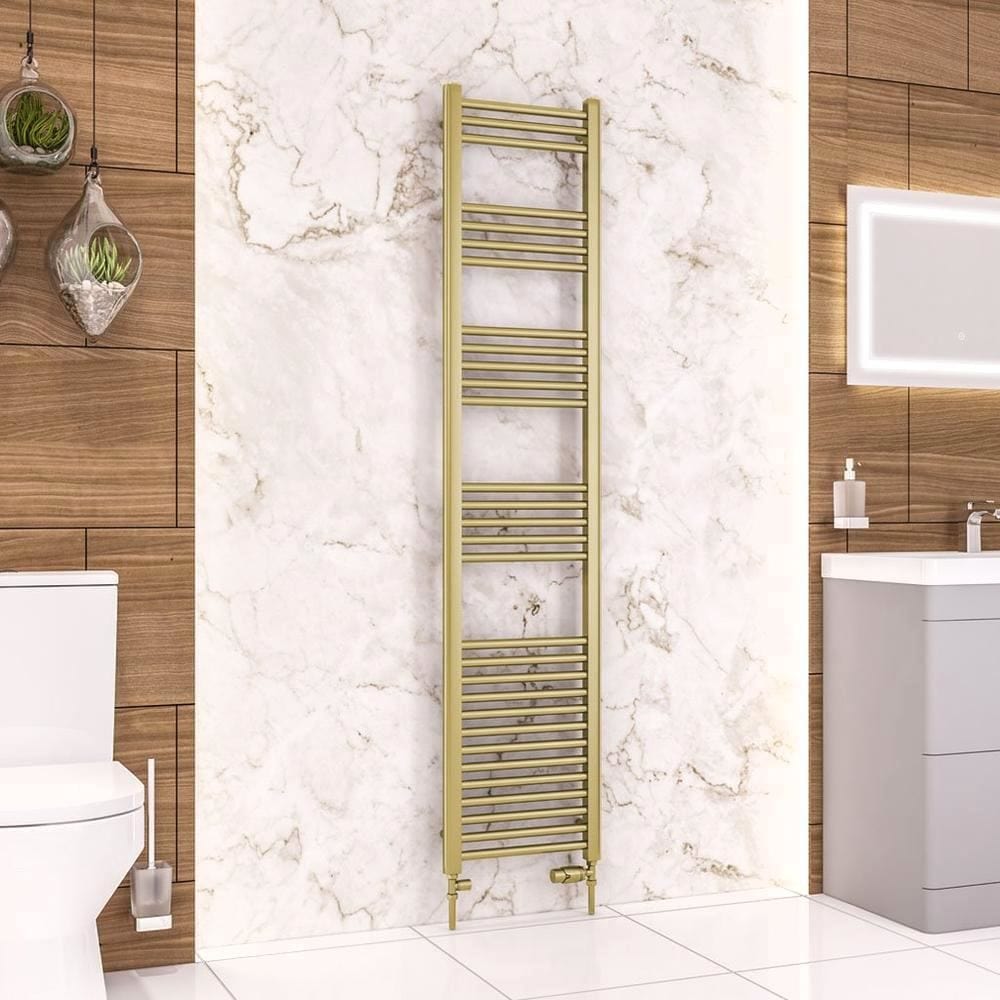 Eastbrook Wendover Straight Heated Towel Rail in Brushed Brass