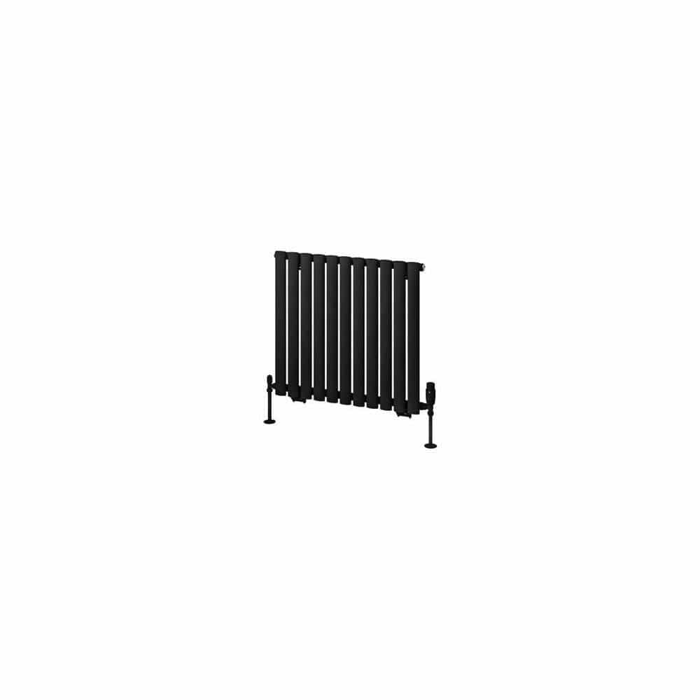 Eastbrook Panel Radiator Eastbrook Tunstall Straight Horizontal Designer Radiator in Matt Black