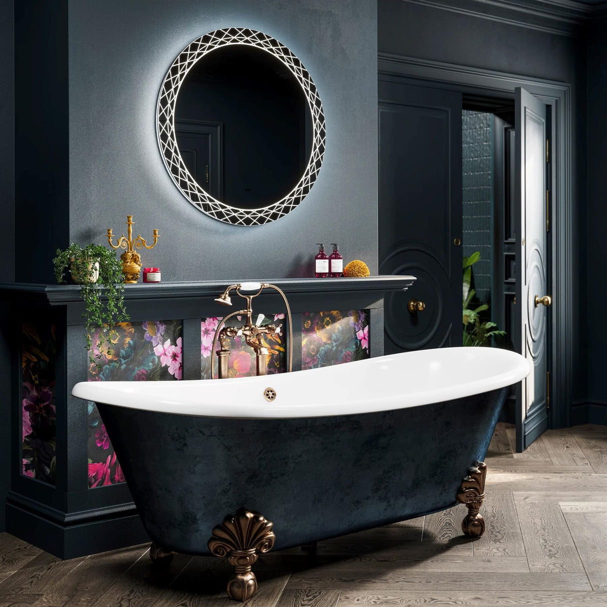 HiB Illuminated Mirror HiB Bellus Round LED Illuminated Mirror