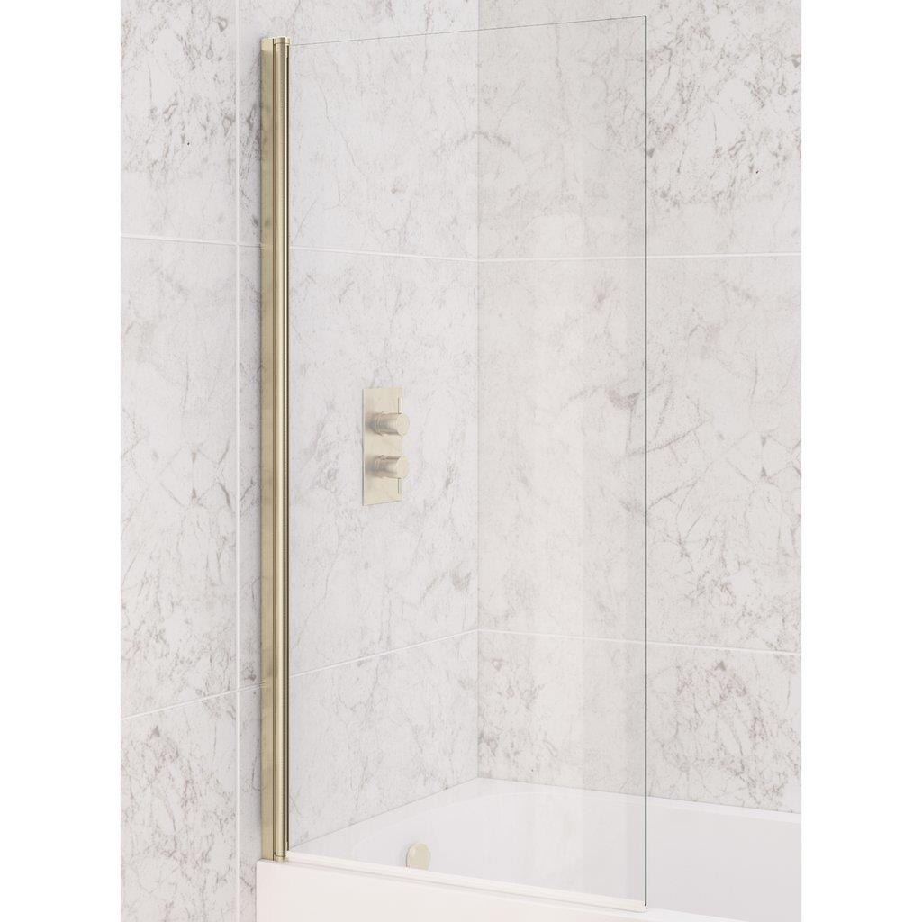 Eastbrook Bath Screen Brushed Brass Eastbook Straight Bath Screen