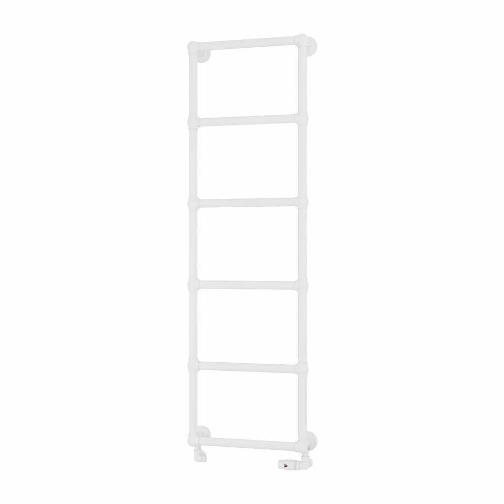 Eastbrook Traditional Towel Rail 1550 x 500 / Electric Only Eastbrook Stour Vertical Traditional Heated Towel Rail in Matt White