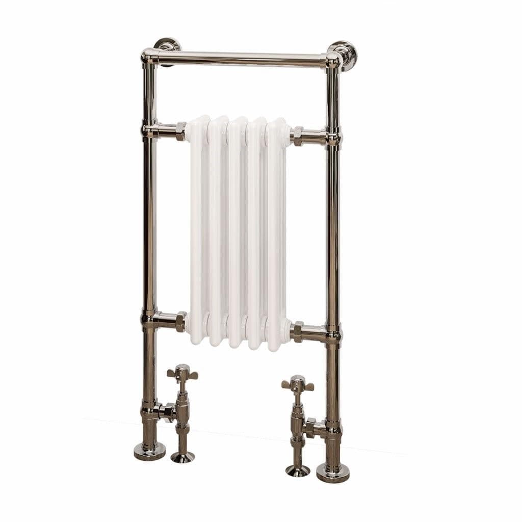 Eastbrook Insert Radiator 960 x 500 / Dual Fuel Eastbrook Avon Straight Vertical Traditional Radiator in Chrome/Gloss White