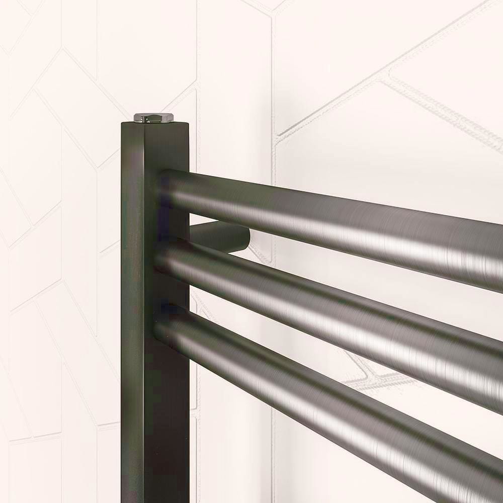 Eastbrook Wendover Straight Heated Towel Rail in Brushed Gunmetal