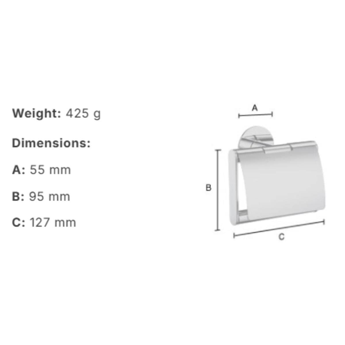 Smedbo Toilet Roll Holder Smedbo Dot Self-Adhesive Toilet Roll Holder with Cover