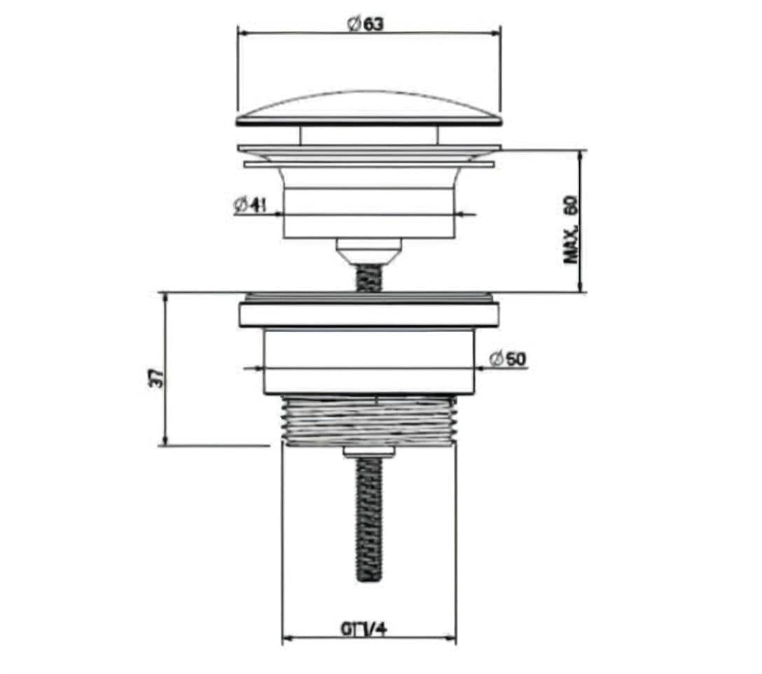 Crosswater Basin Waste Crosswater Universal Click Clack Basin Waste