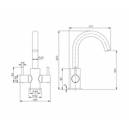 Crosswater Mono Basin Tap Crosswater MPRO Monobloc Basin Mixer Tap in Chrome