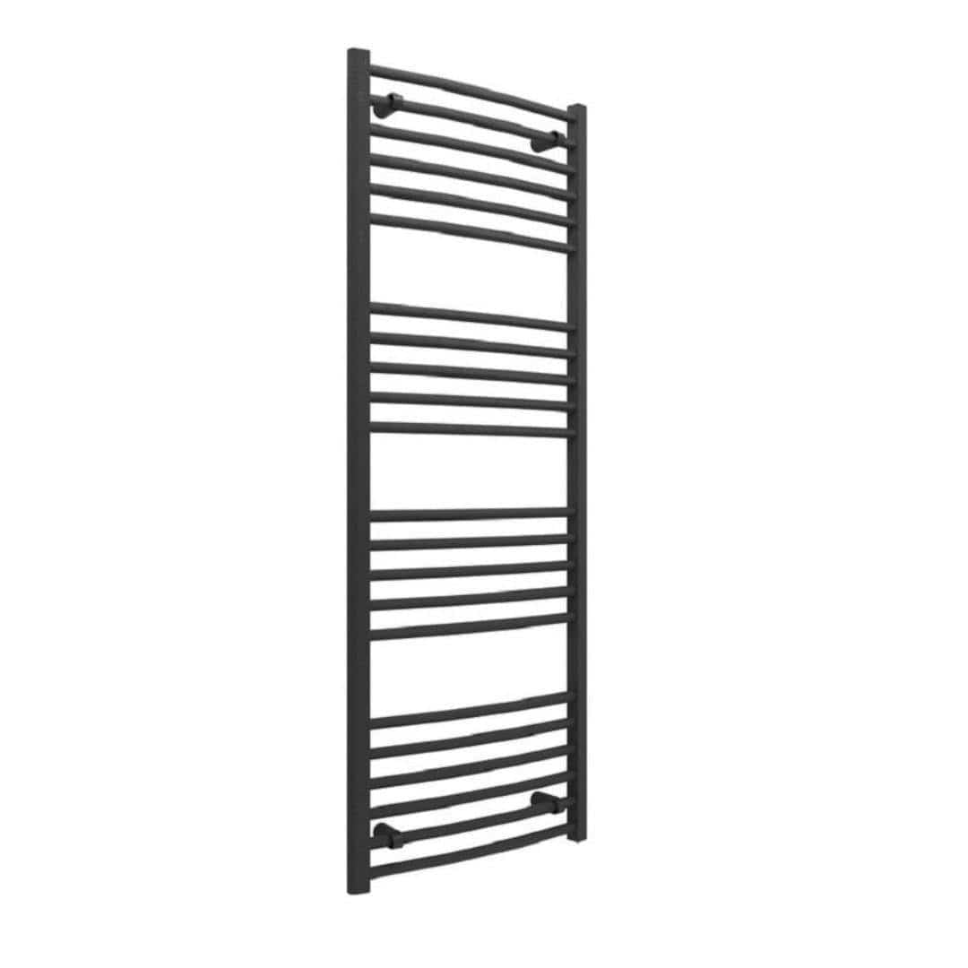 Aquarius Ladder Rail 1600 x 500mm Aquarius Graph High Heat Output Curved Ladder Rail in Anthracite