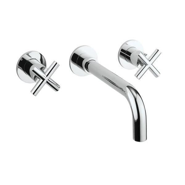Crosswater MPRO Crosshead 3 Hole Wall Mounted Basin Mixer Tap