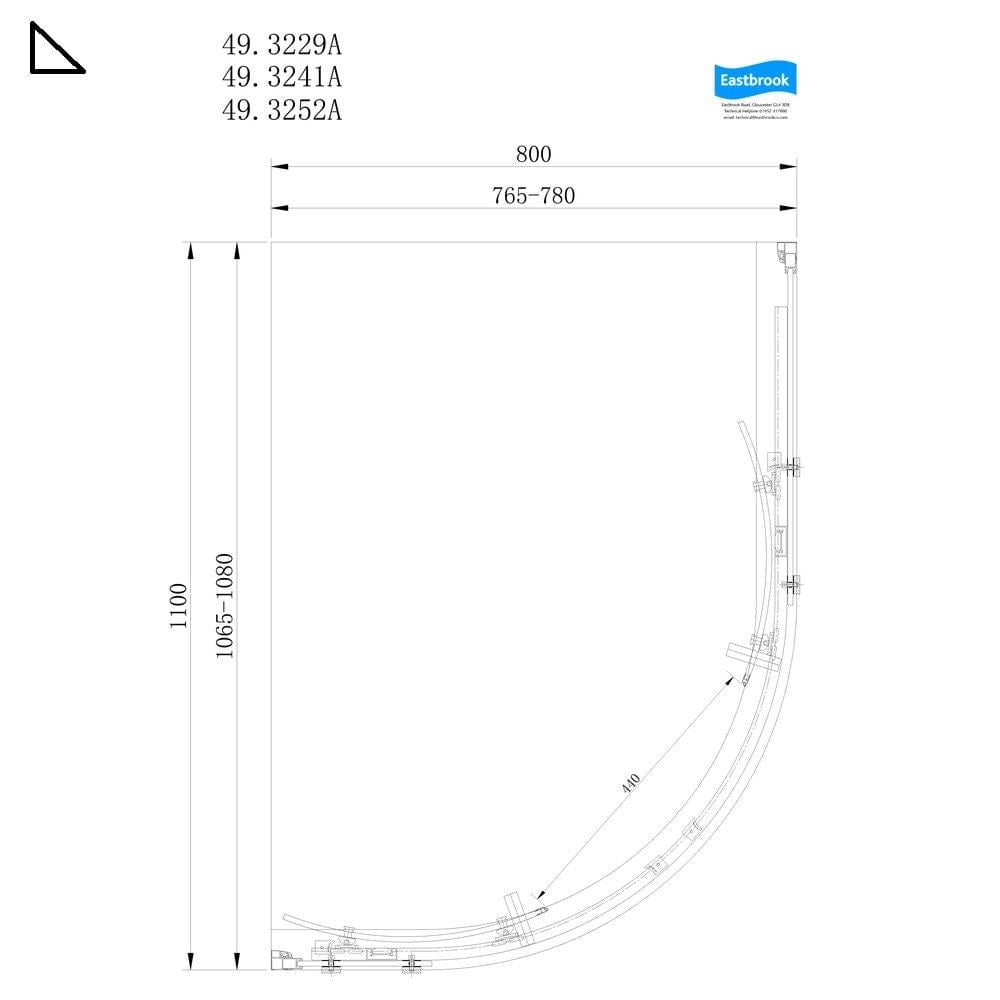 Eastbrook Corniche 2000 8mm Quadrant Shower Enclosure