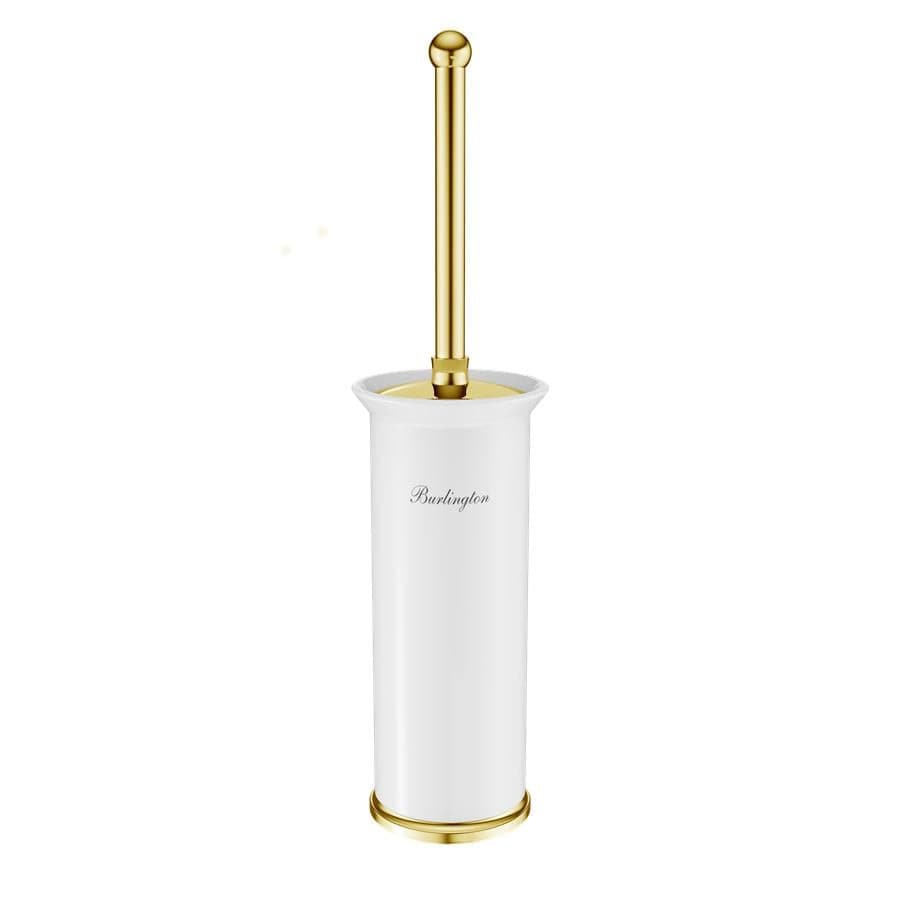 Burlington Toilet Brush Gold Burlington Traditional Freestanding Toilet Brush Holder