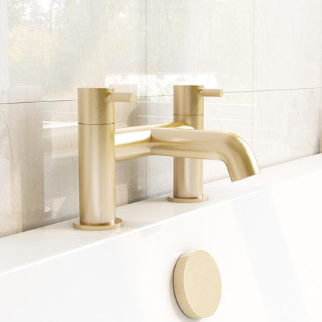 Imex Bath Mixer Brushed Brass Imex Ravine Bath Filler