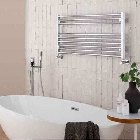 Vogue Ladder Rail 500 x 1000 / Central Heating Vogue Focus Horizontal Straight Towel Rail in Chrome