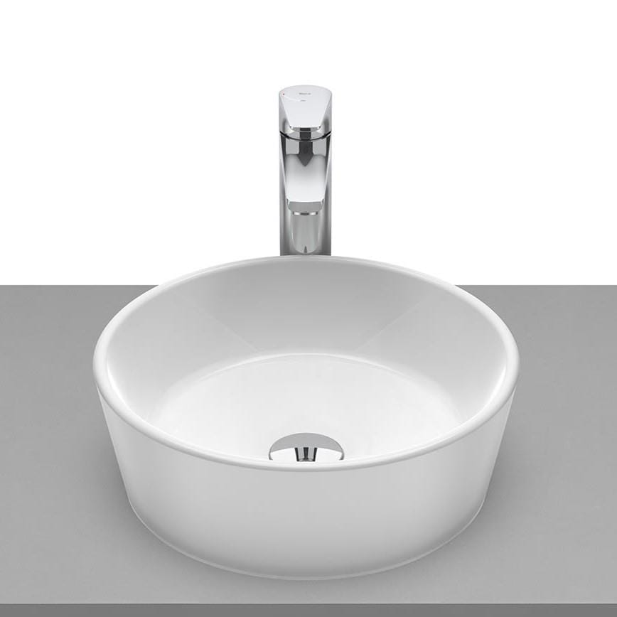 Roca Countertop Basin Gloss White Roca Optica Round Countertop Basin
