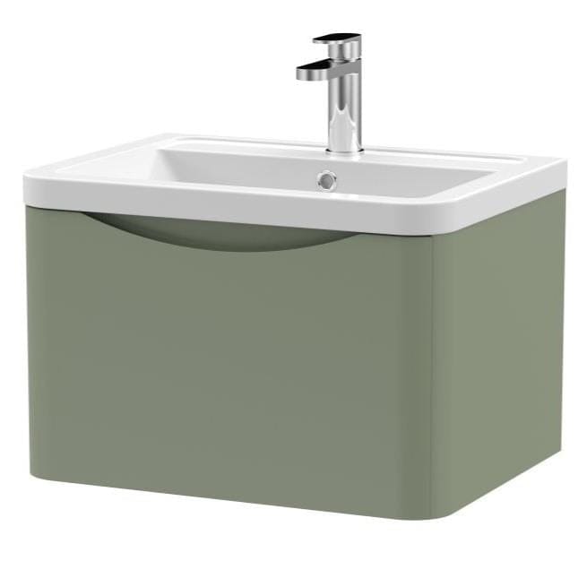 Aquarius Bathrooms Wall Mounted Vanity Unit Aquarius Seren 600mm Wall Mounted One Drawer Vanity Unit with Basin