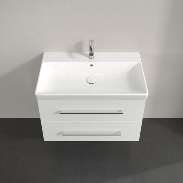 Villeroy & Boch Wall Mounted Vanity Unit Villeroy & Boch Avento Wall Hung Vanity Unit 780mm Two Drawers with Basin