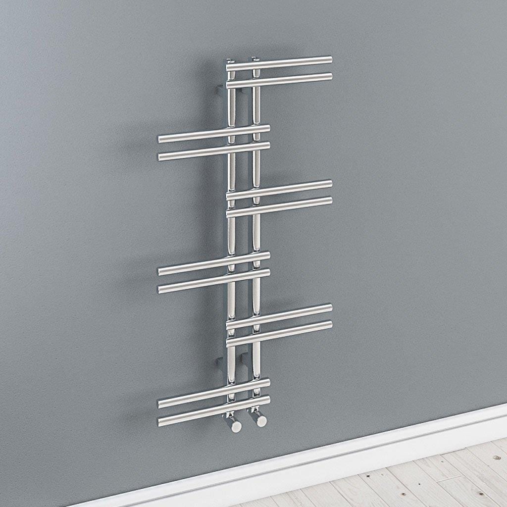 Eastbrook Designer Towel Radiator Eastbrook Pesaro Straight Vertical Heated Towel Rail in Chrome