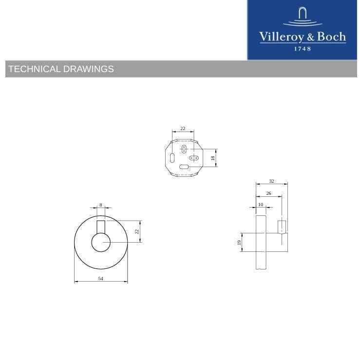 Villeroy & Boch Robe Hook Villeroy and Boch Elements - Tender Robe Hook