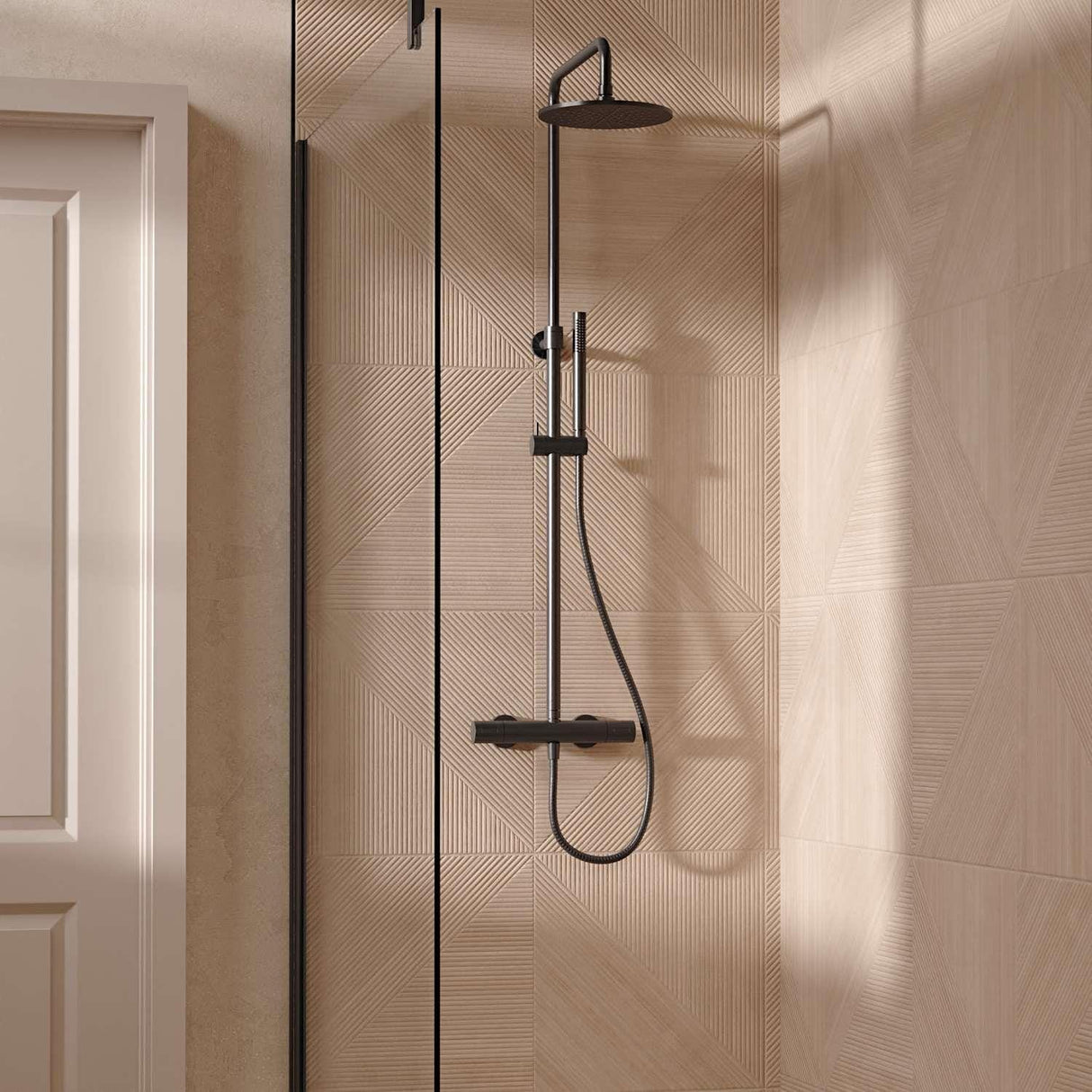 Crosswater Exposed Shower Set Slate Crosswater Central Thermostatic Multifunction Shower Kit