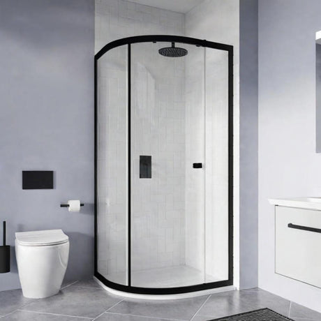 Crosswater Quadrant Shower Enclosure Matt Black / 1200 x 800mm Crosswater Clear 6 Quadrant Shower Enclosure